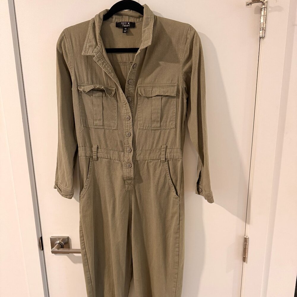 Khaki Utility Jumpsuit